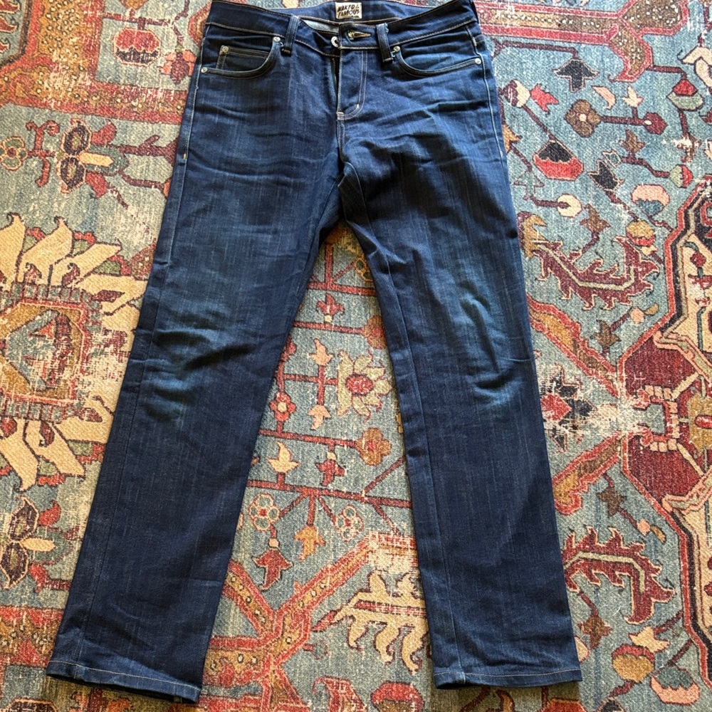 Naked & Famous Denim Dark Indigo Straight Jeans